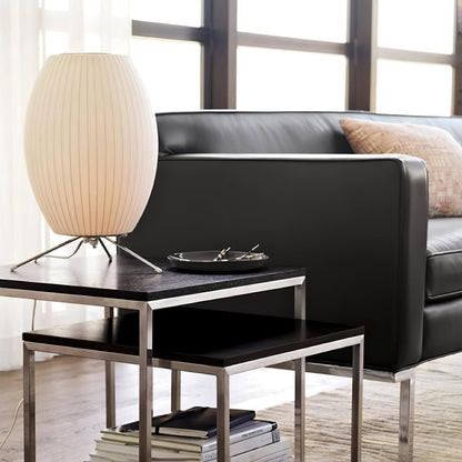 Nelson Tripod Table Lamp Chrome White LED Indoor Lighting