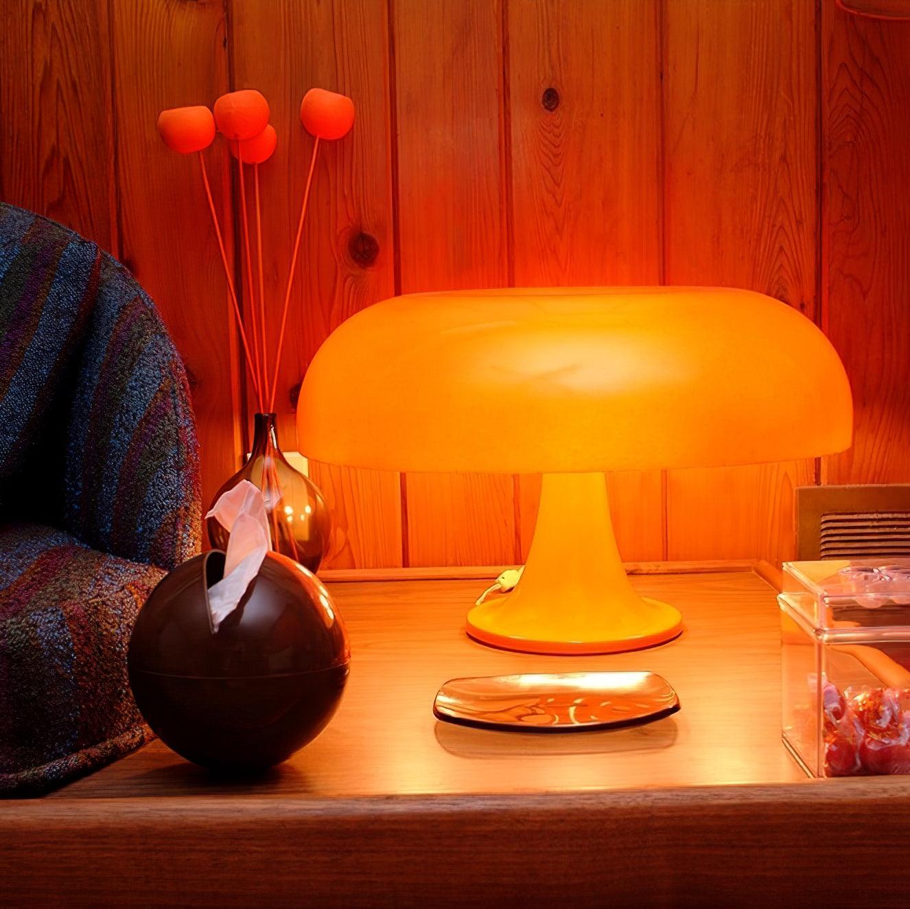 Mushroom Table Lamp Mid Century Modern Colorful Desk Lamp