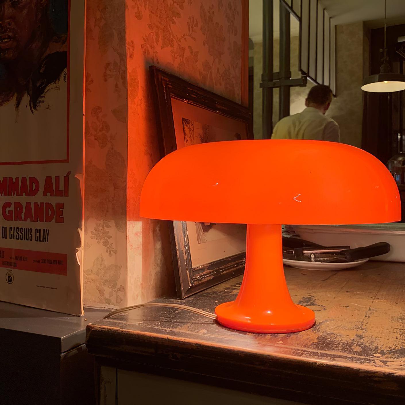 Mushroom Table Lamp Mid Century Modern Colorful Desk Lamp