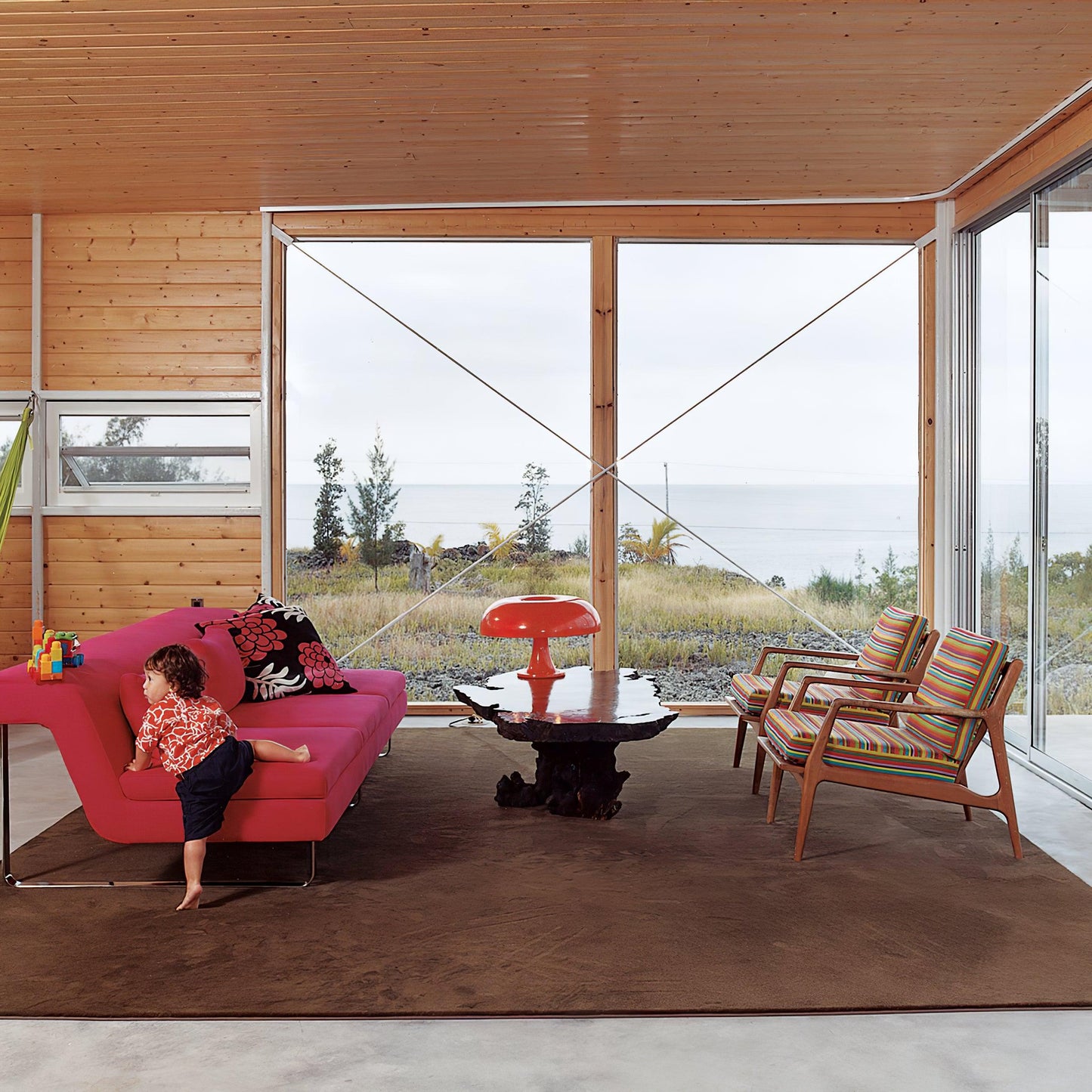 Mushroom Table Lamp Mid Century Modern Colorful Desk Lamp