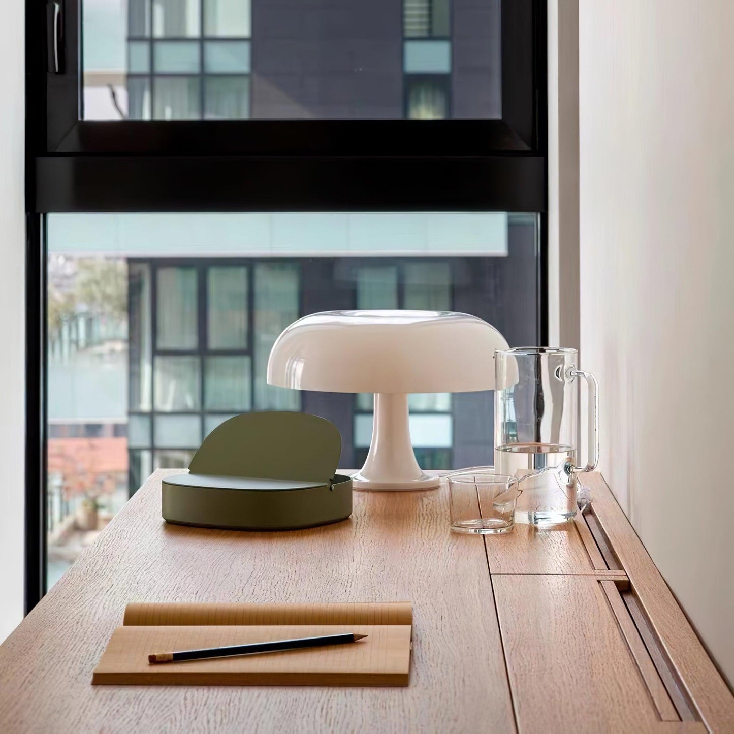 Mushroom Table Lamp Mid Century Modern Colorful Desk Lamp