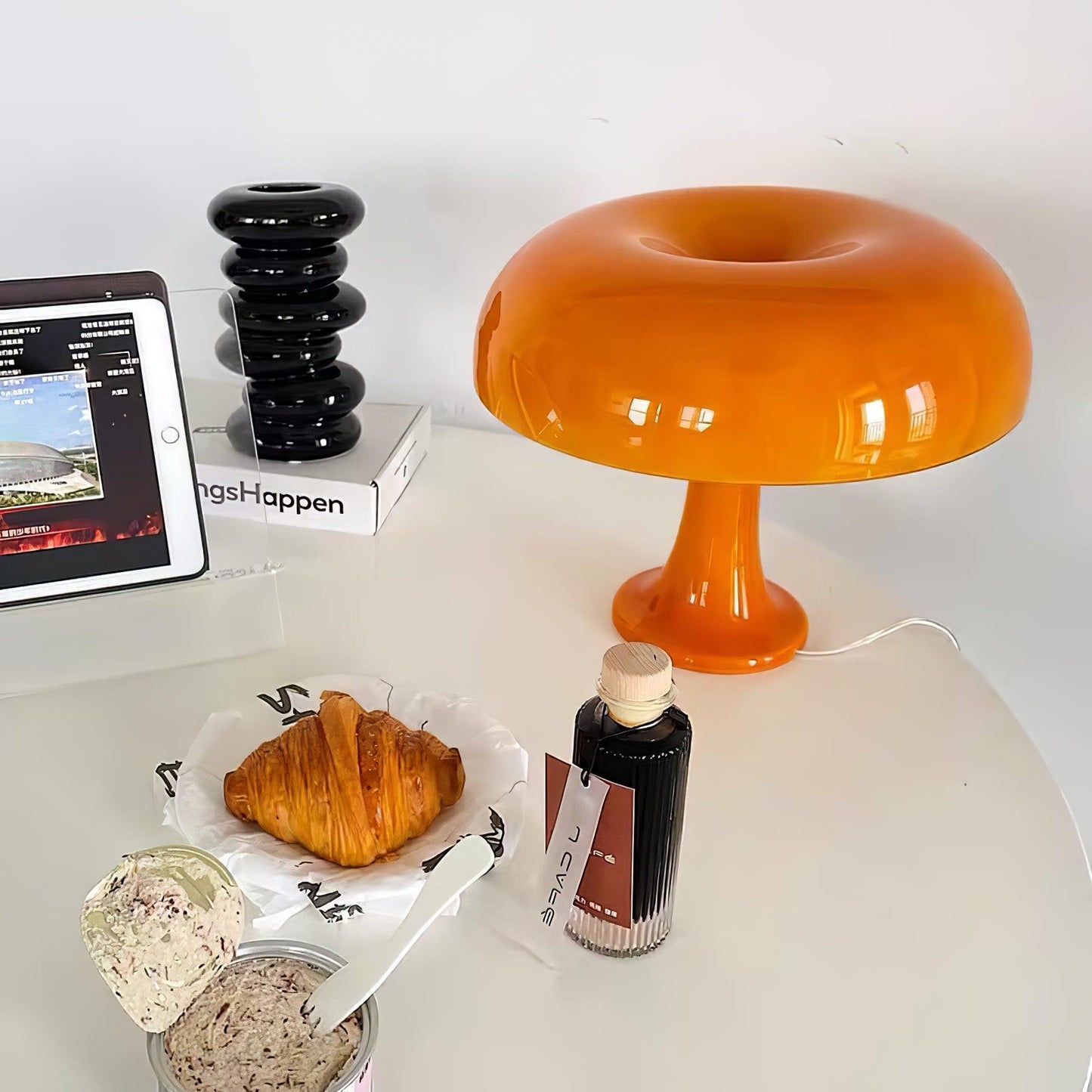 Mushroom Table Lamp Mid Century Modern Colorful Desk Lamp
