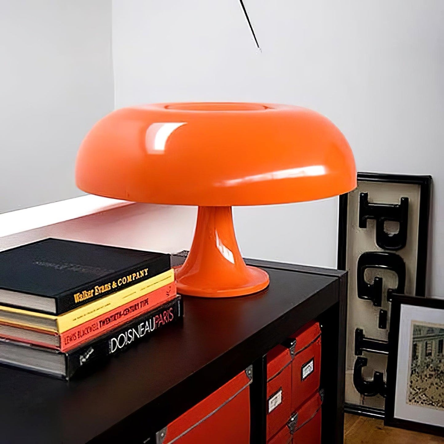 Mushroom Table Lamp Mid Century Modern Colorful Desk Lamp