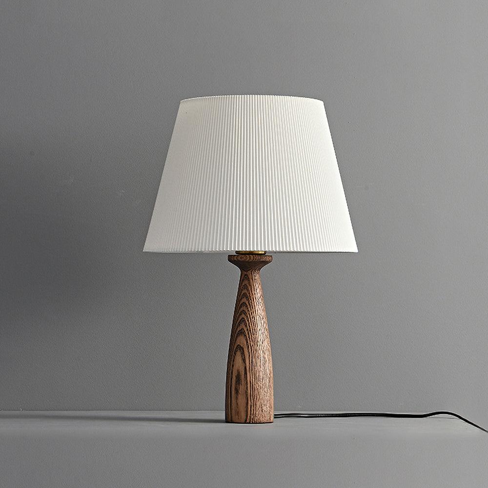 Nora Table Lamp Walnut Wood Fabric LED Desk Lamp Living Room Bedroom Lighting