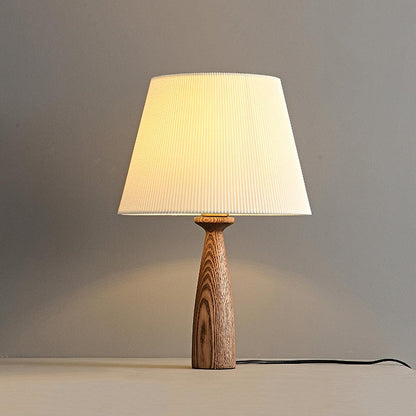 Nora Table Lamp Walnut Wood Fabric LED Desk Lamp Living Room Bedroom Lighting