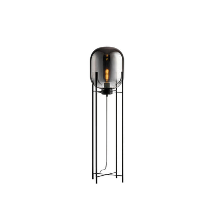 Oda LED Floor Lamp With Modern Glass Globe