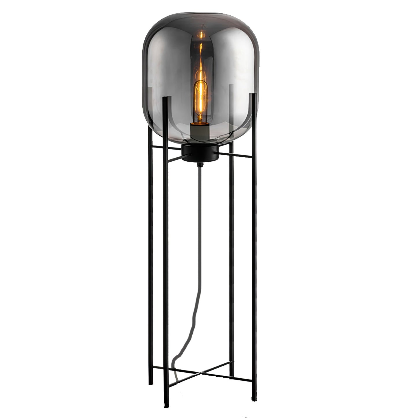 Oda LED Floor Lamp With Modern Glass Globe