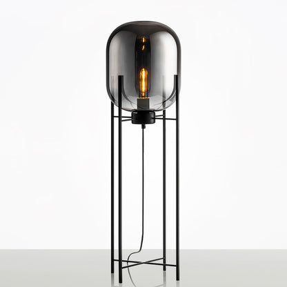 Oda LED Floor Lamp With Modern Glass Globe