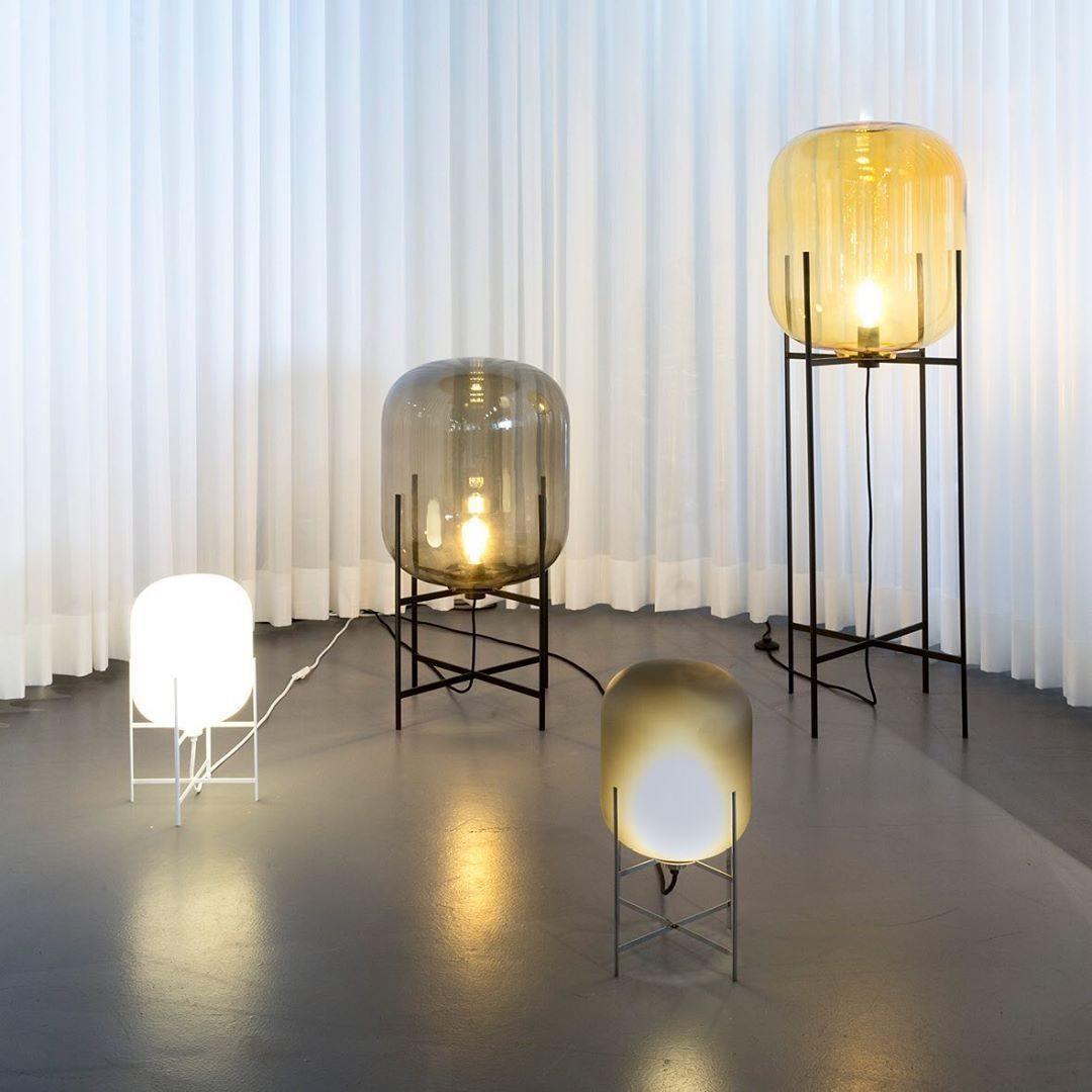 Oda LED Floor Lamp With Modern Glass Globe