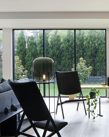 Oda LED Floor Lamp With Modern Glass Globe