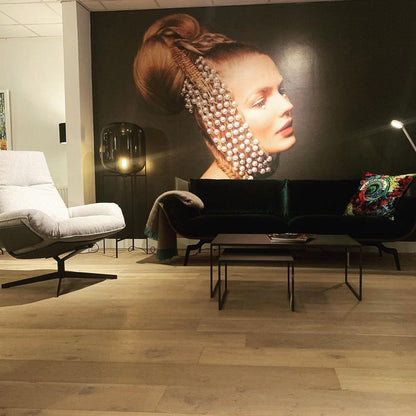 Oda LED Floor Lamp With Modern Glass Globe