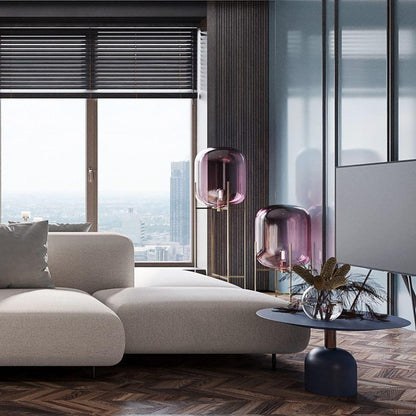 Oda LED Floor Lamp With Modern Glass Globe