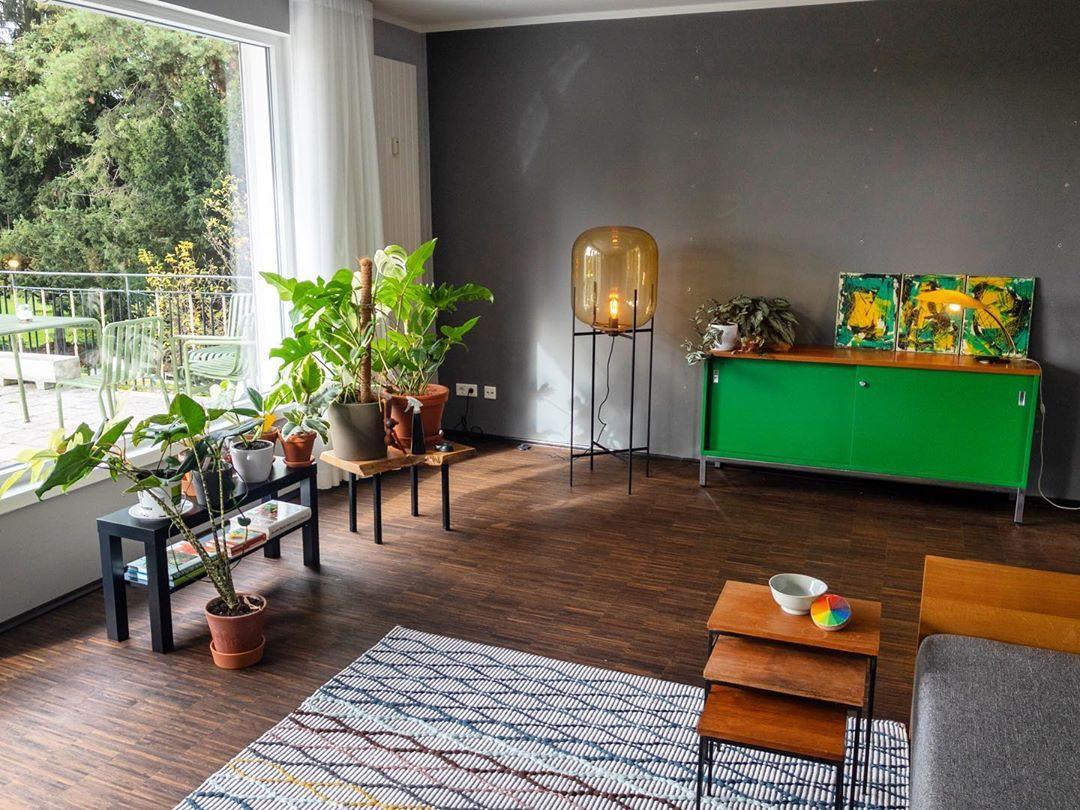 Oda LED Floor Lamp With Modern Glass Globe