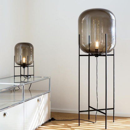 Oda LED Floor Lamp With Modern Glass Globe