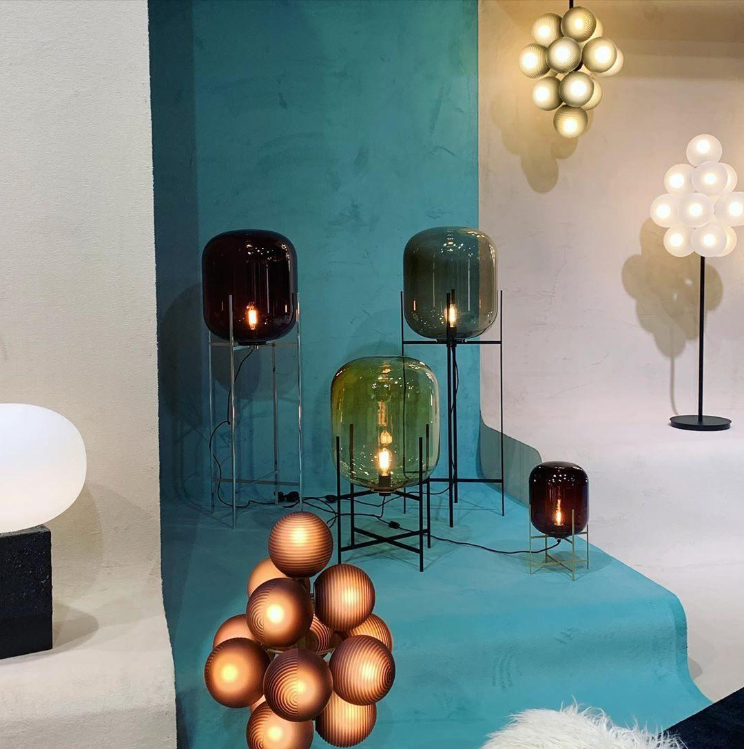 Oda LED Floor Lamp With Modern Glass Globe