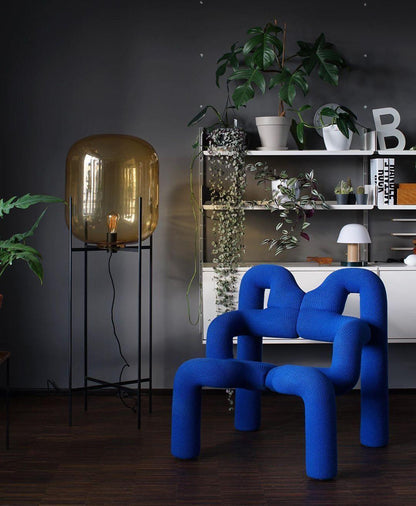 Oda LED Floor Lamp With Modern Glass Globe