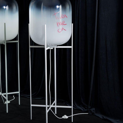 Oda LED Floor Lamp With Modern Glass Globe