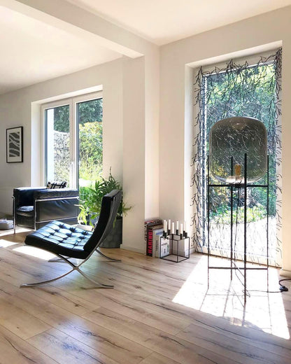 Oda LED Floor Lamp With Modern Glass Globe