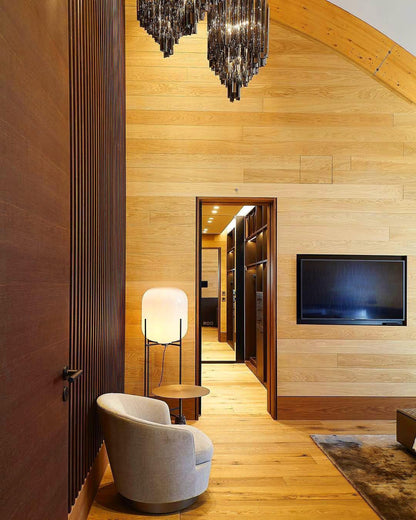 Oda LED Floor Lamp With Modern Glass Globe