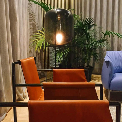 Oda LED Floor Lamp With Modern Glass Globe