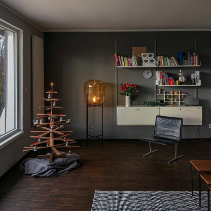 Oda LED Floor Lamp With Modern Glass Globe