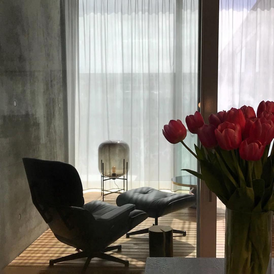 Oda LED Floor Lamp With Modern Glass Globe