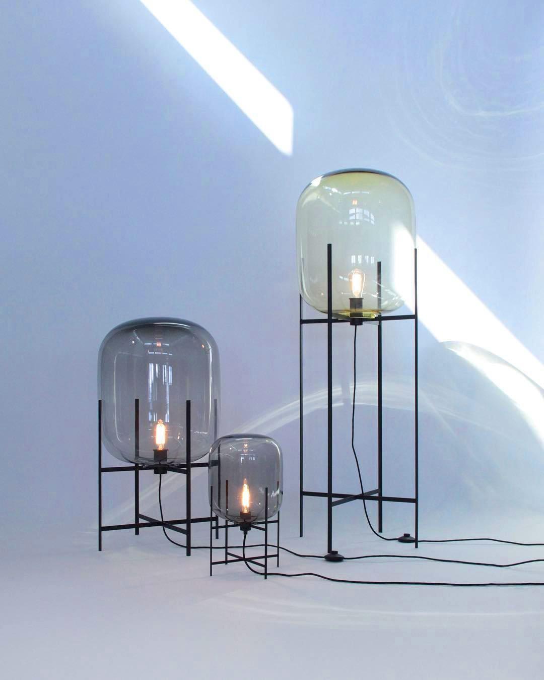 Oda LED Floor Lamp With Modern Glass Globe