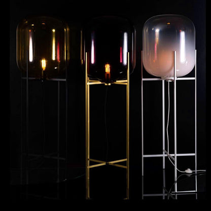 Oda LED Floor Lamp With Modern Glass Globe