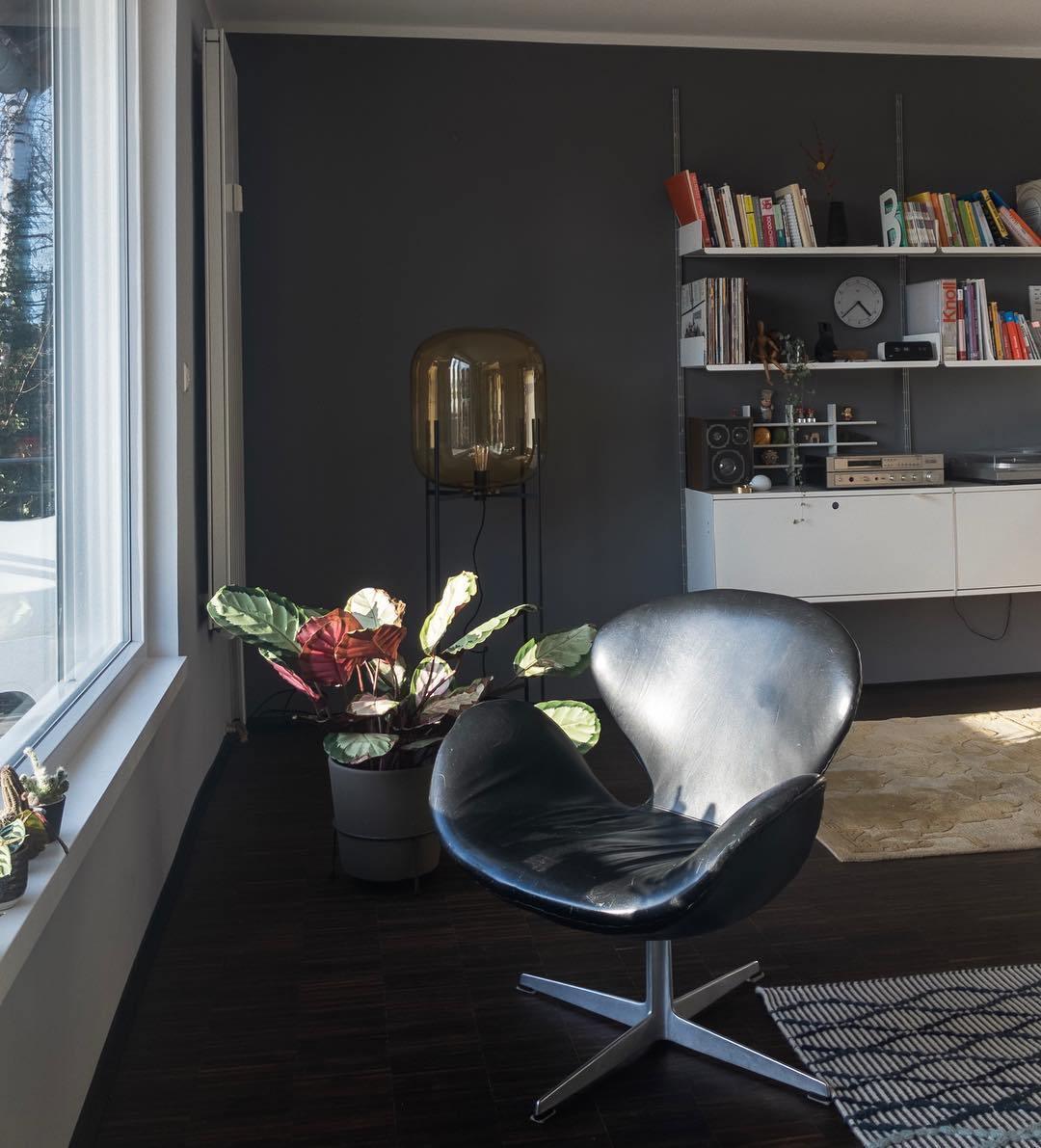 Oda LED Floor Lamp With Modern Glass Globe