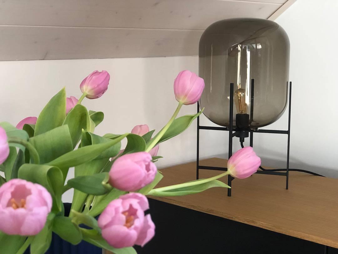 Oda LED Floor Lamp With Modern Glass Globe