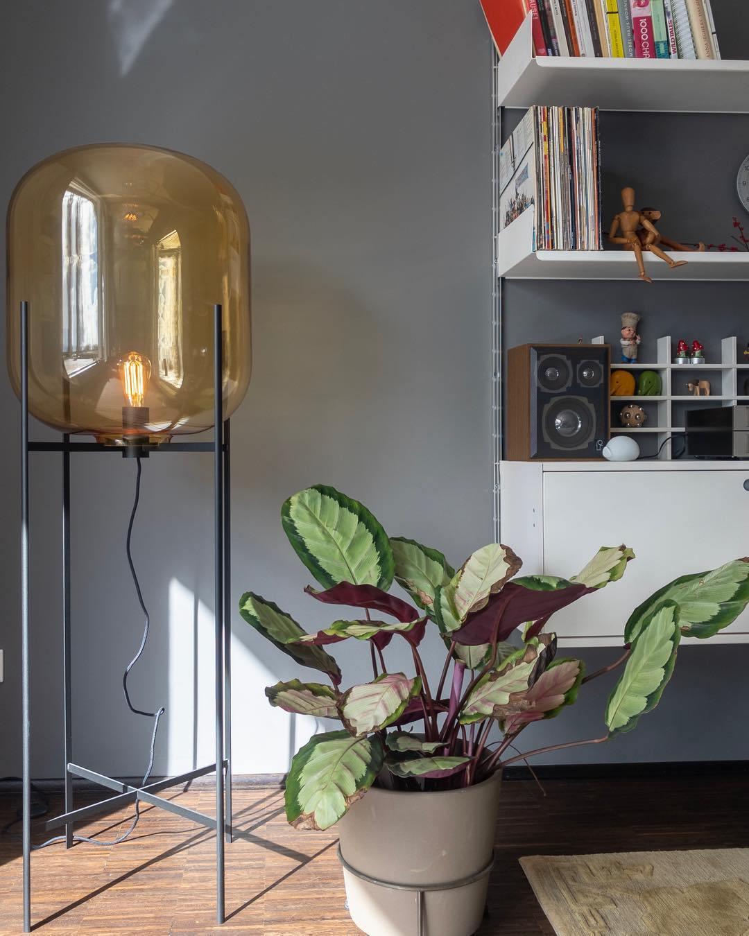 Oda LED Floor Lamp With Modern Glass Globe