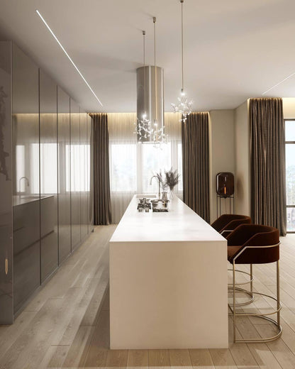 Oda LED Floor Lamp With Modern Glass Globe