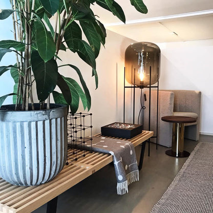 Oda LED Floor Lamp With Modern Glass Globe