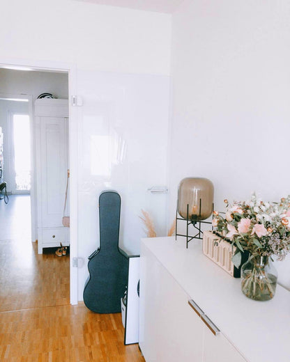 Oda LED Floor Lamp With Modern Glass Globe