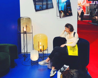 Oda LED Floor Lamp With Modern Glass Globe