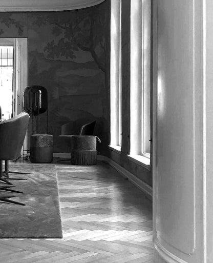 Oda LED Floor Lamp With Modern Glass Globe