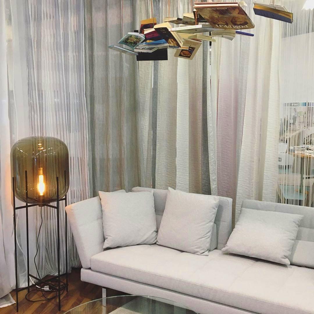 Oda LED Floor Lamp With Modern Glass Globe