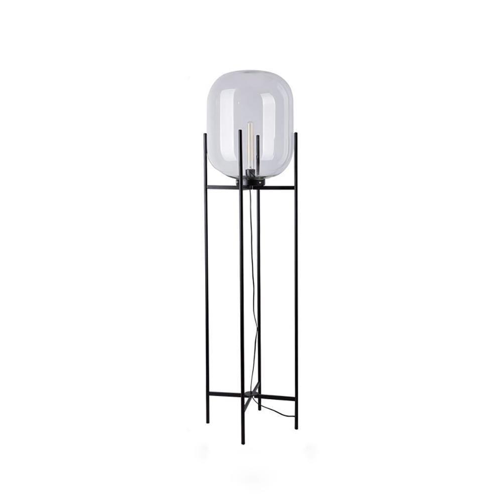 Oda LED Floor Lamp With Modern Glass Globe