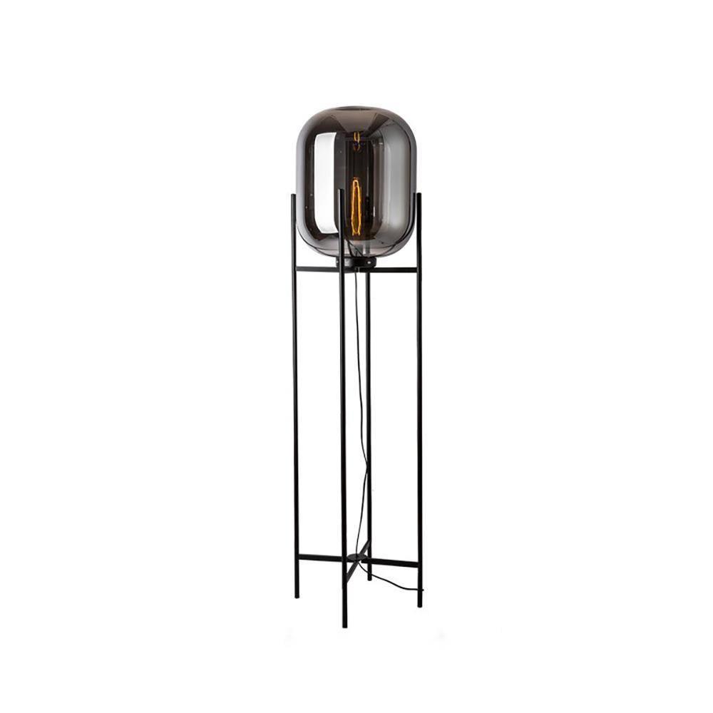 Oda LED Floor Lamp With Modern Glass Globe