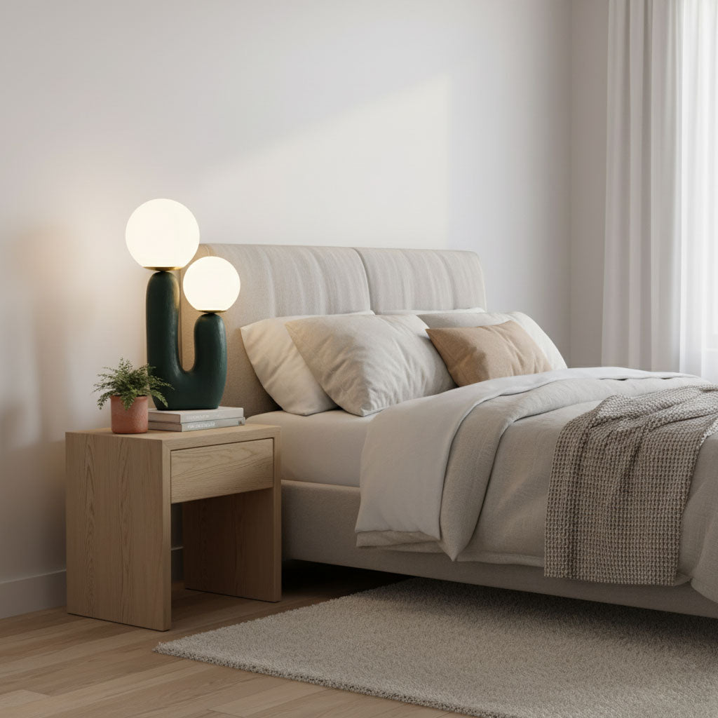 Oo Rough Lamp – Artistic Resin & Glass Table Light