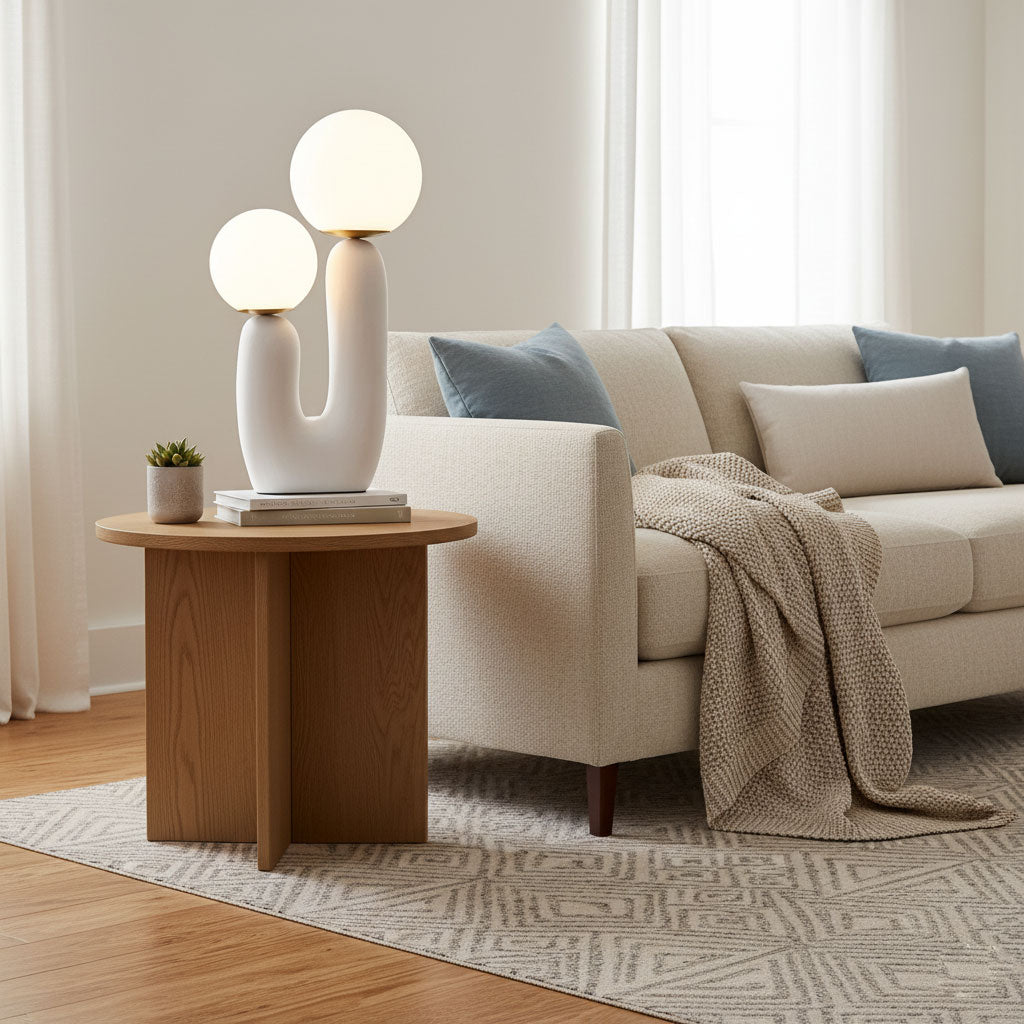 Oo Rough Lamp – Artistic Resin & Glass Table Light