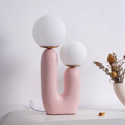 Oo Rough Lamp – Artistic Resin & Glass Table Light