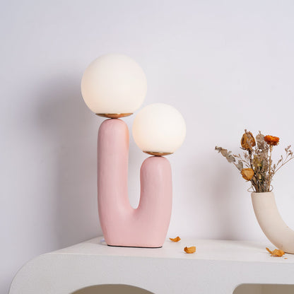 Oo Rough Lamp – Artistic Resin & Glass Table Light