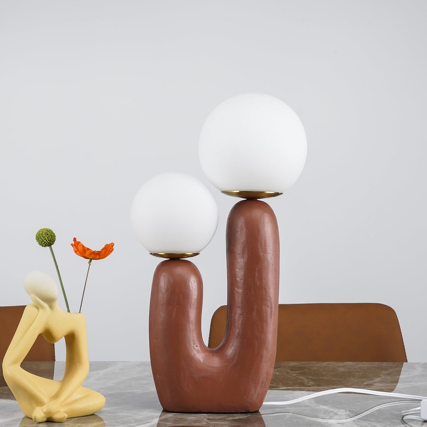 Oo Rough Lamp – Artistic Resin & Glass Table Light