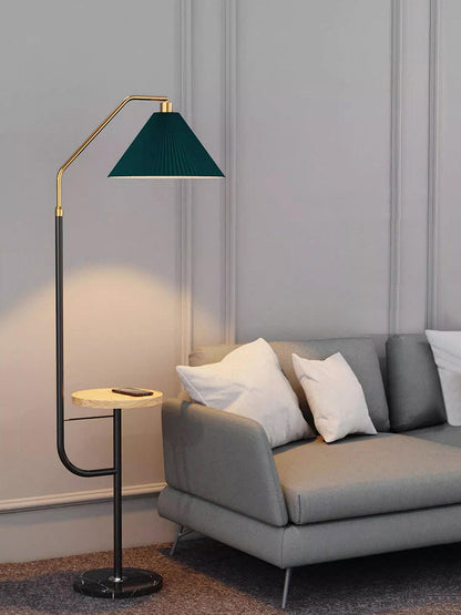 Ozz LED Floor Lamp With Artistic Metal & Marble Design