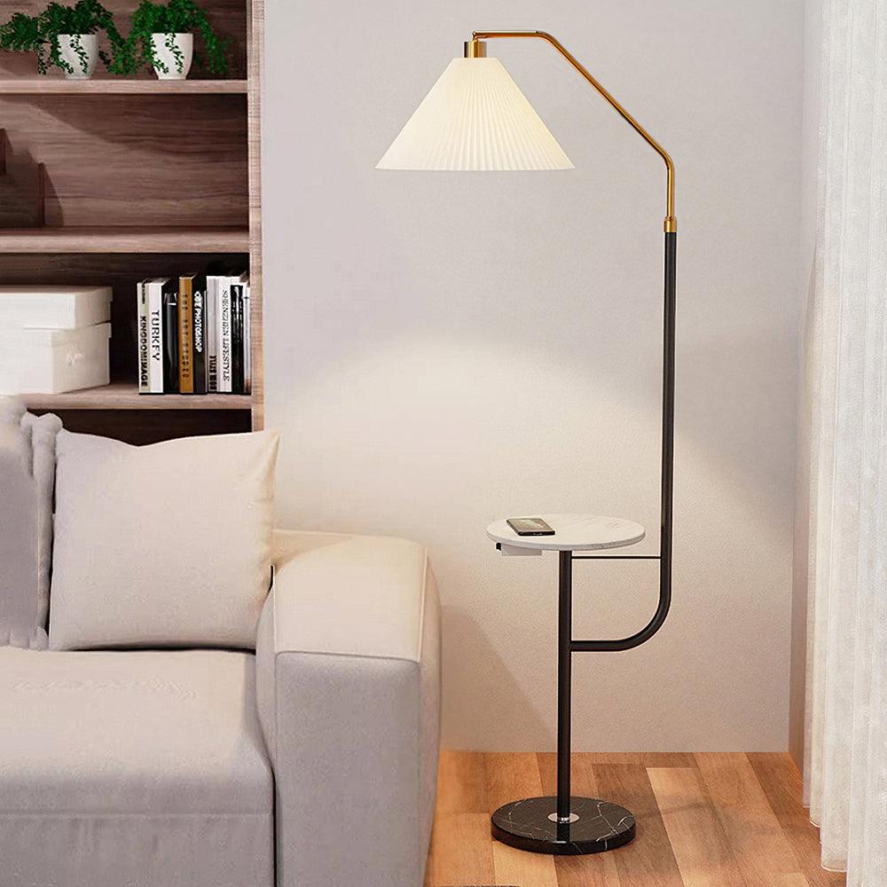 Ozz LED Floor Lamp With Artistic Metal & Marble Design