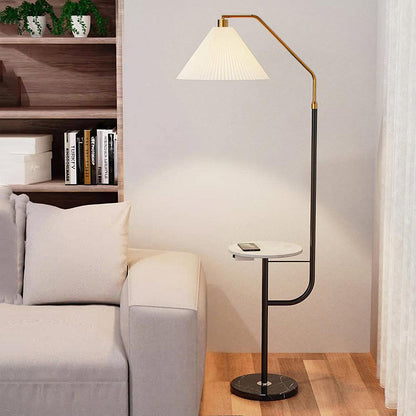 Ozz LED Floor Lamp With Artistic Metal & Marble Design
