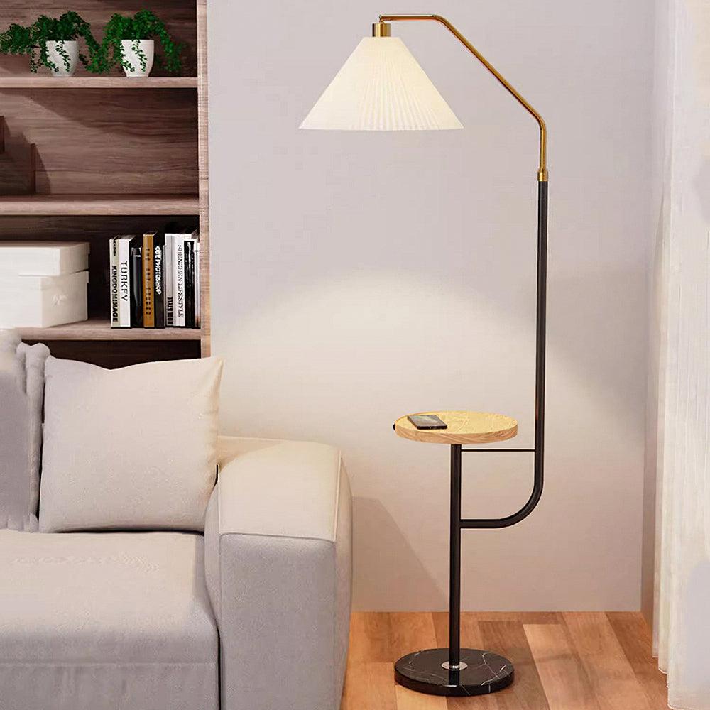 Ozz LED Floor Lamp With Artistic Metal & Marble Design