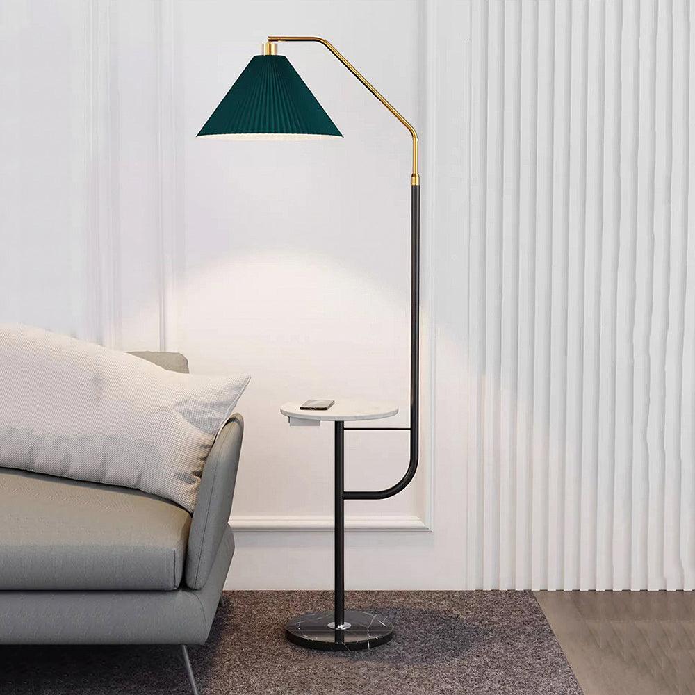 Ozz LED Floor Lamp With Artistic Metal & Marble Design