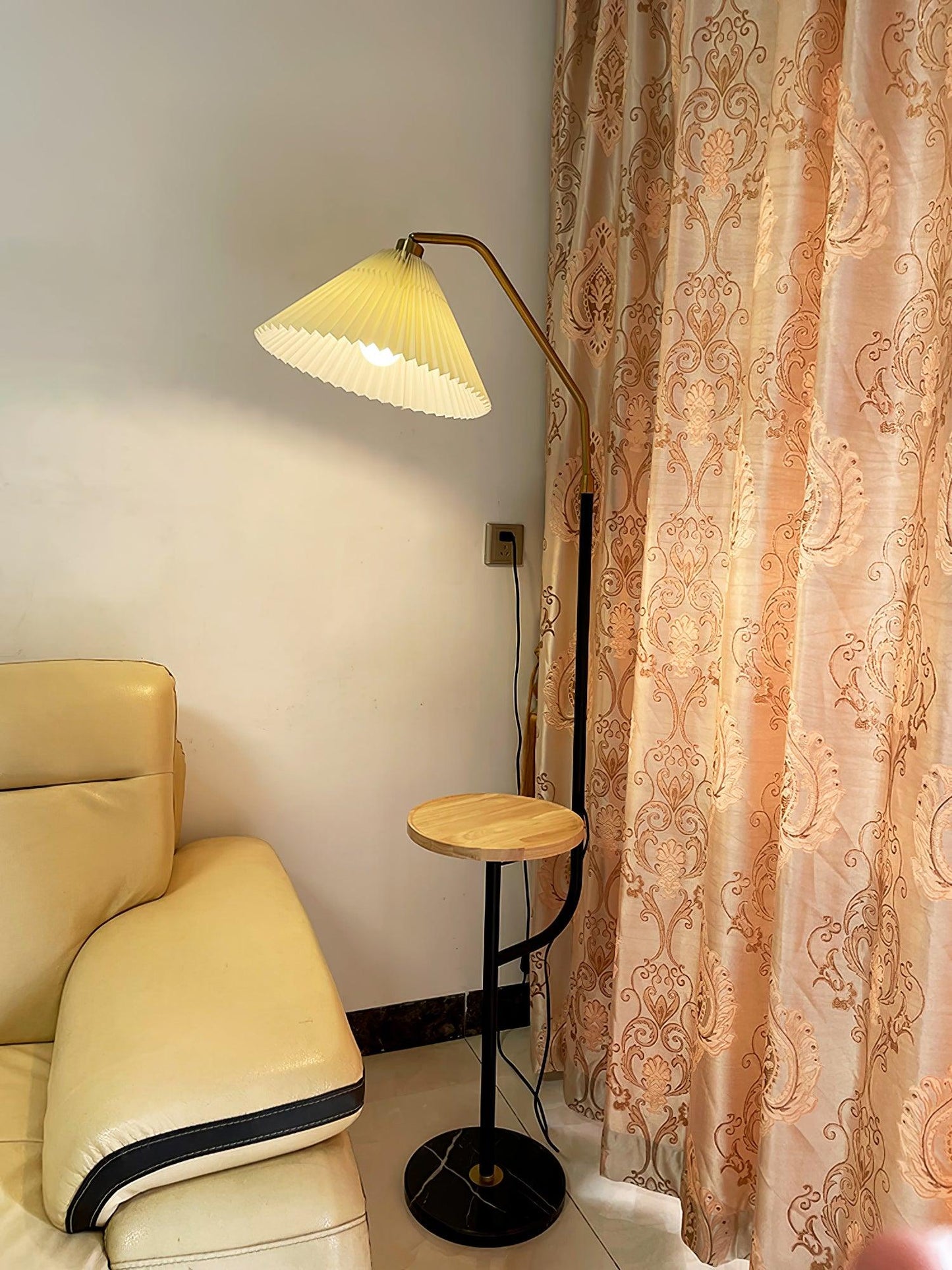 Ozz LED Floor Lamp With Artistic Metal & Marble Design